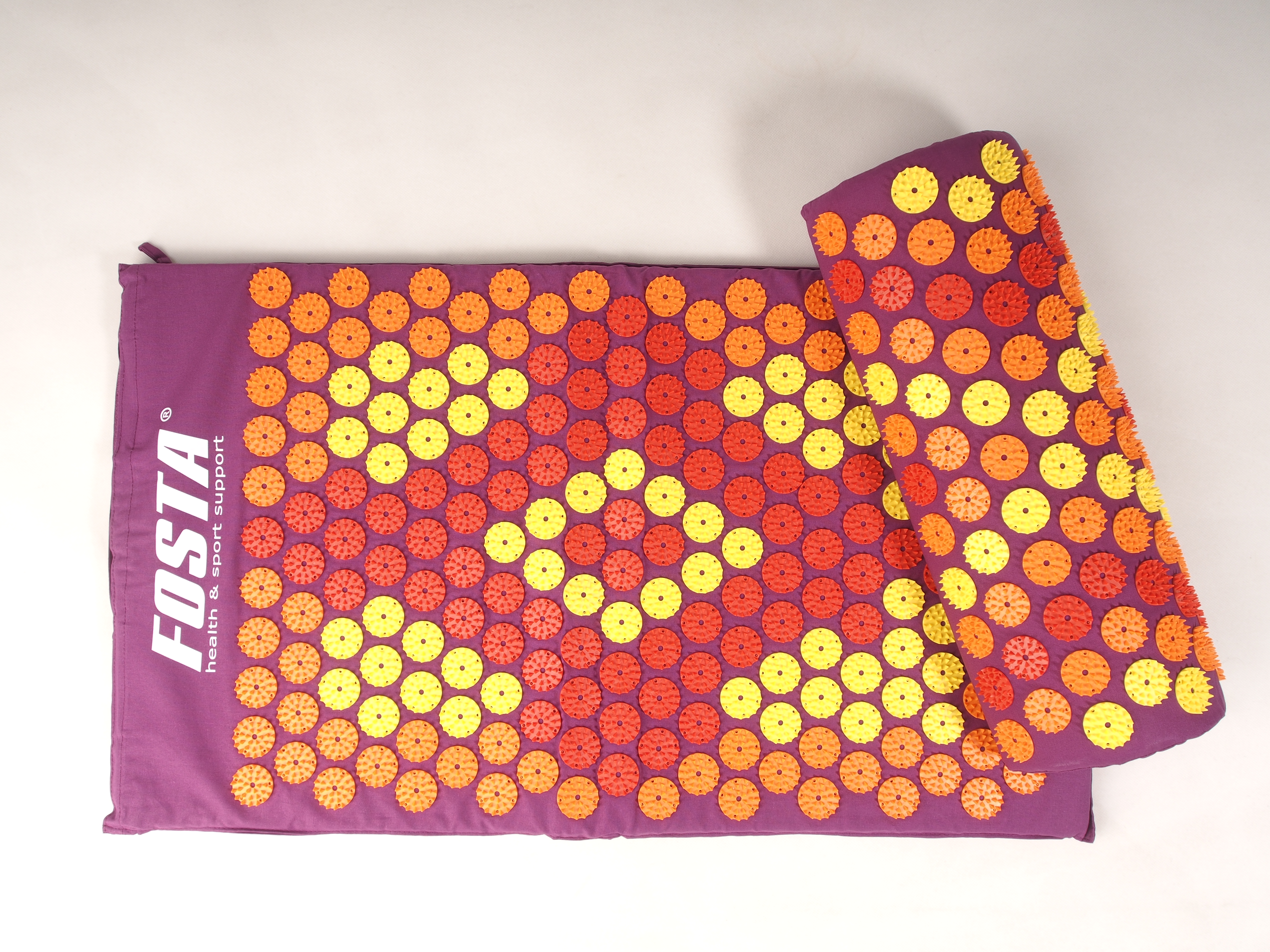 Акупунктурный коврик+валик FOSTA фиолетовый