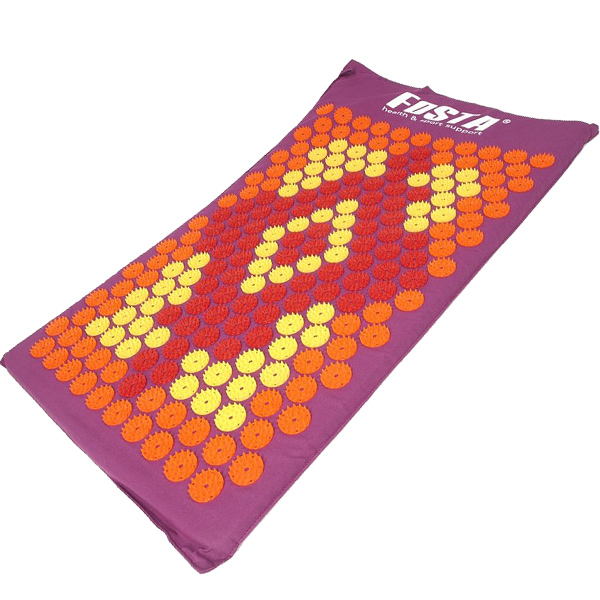 Аппликатор Кузнецова (коврик массажный) фиолетовый с разноцветными иголками 